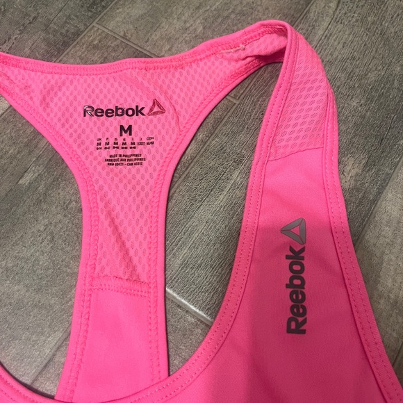 Reebok Women's Bright Pink Racerback Tank - Picture 2 of 4